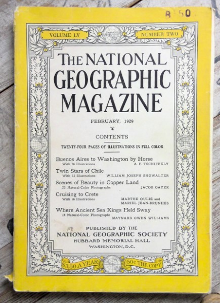 February 1929 National Geographic (Volume LV Number 2) for sale