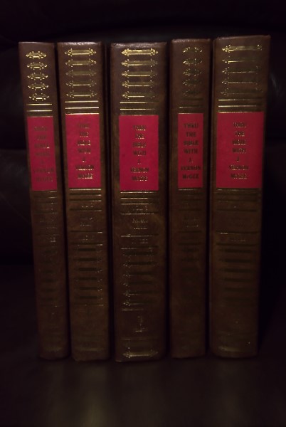 Thru The Bible With J. Vernon McGee. 5 Volume Hardcover Set for sale