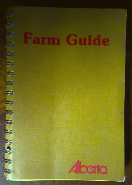 Vintage 1976 Alberta Farm Guide for sale