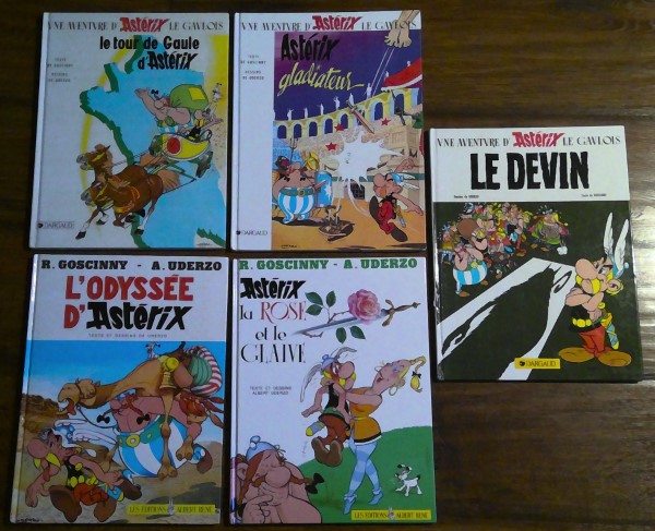 Lot of 5 French Language Asterix Comics by Rene Goscinny & Albert Uderzo for sale