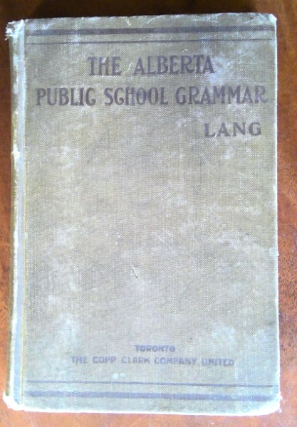 The Alberta Public School Grammar by S.E. Lang for sale