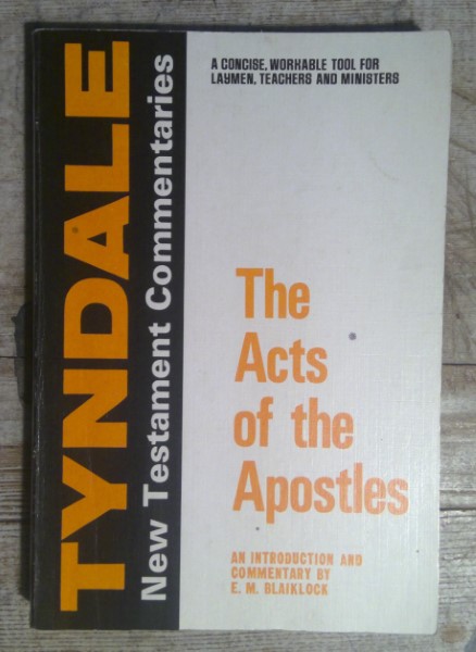 The Acts of the Apostles by E.M. Blaiklock. Tyndale New Testament Commentaries for sale