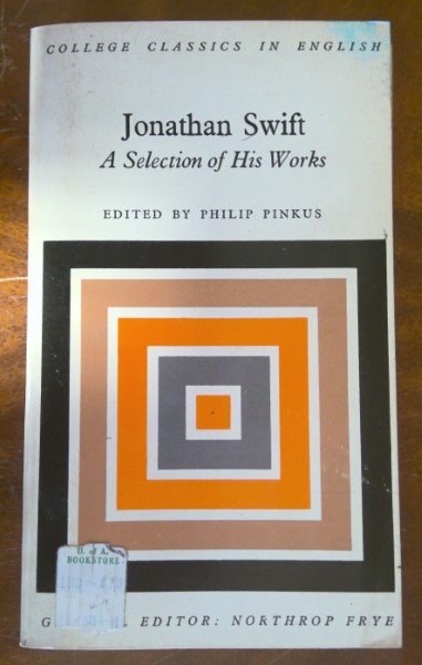 Johathan Swift: A Selection of His Works Edited by Philip Pinkus for sale