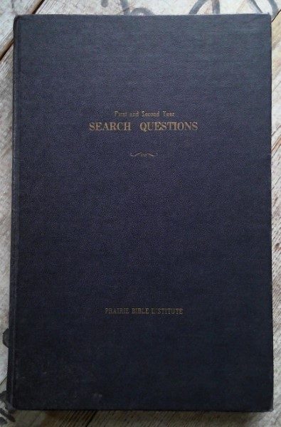 First and Second Year Search Questions - Prairie Bible Institute 1953 for sale