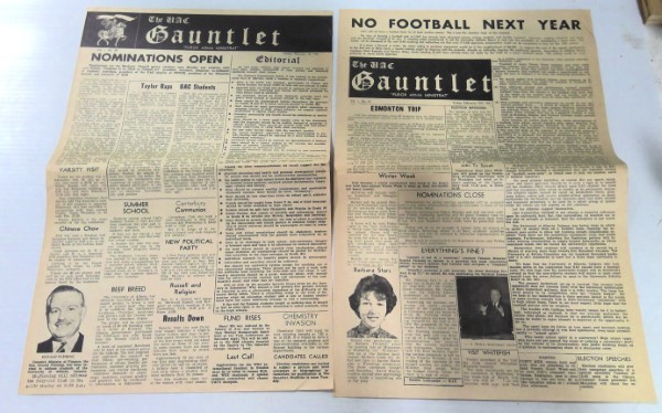 Vintage University of Calgary The Gauntlet Vol 1 #20 & 21 1961 - Original for sale