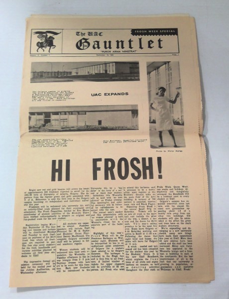 Vintage University of Calgary The Gauntlet Vol 2 #1 First Issue 1961 for sale