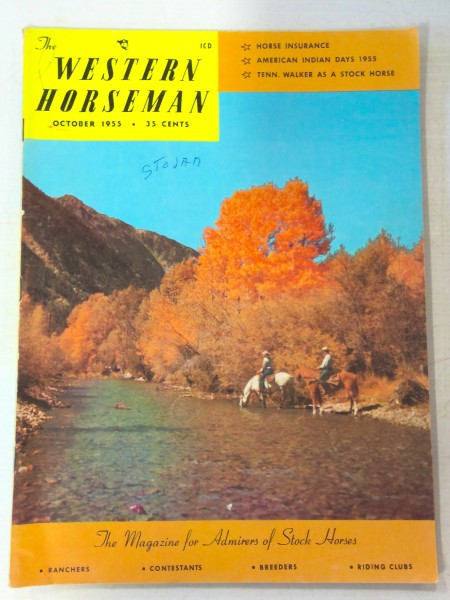 The Western Horseman Magazine - October 1955 for sale