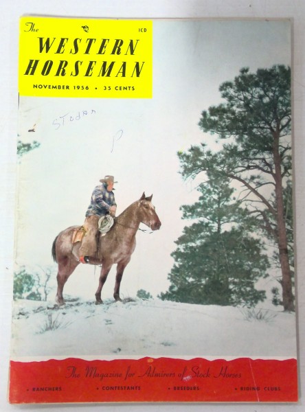 The Western Horseman Magazine – November 1956 for sale