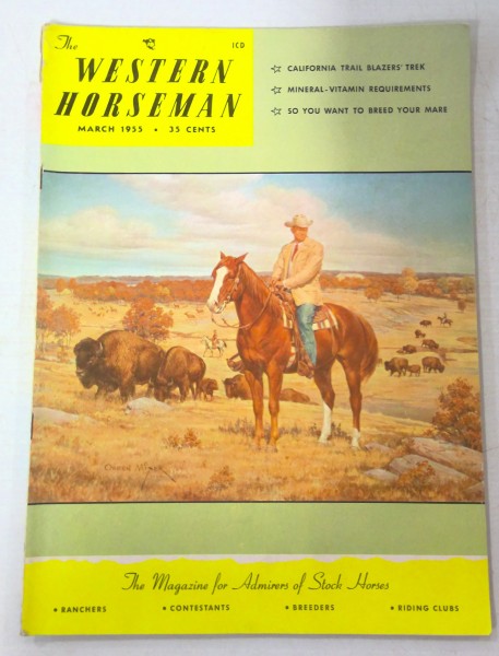 The Western Horseman Magazine – March 1955 for sale