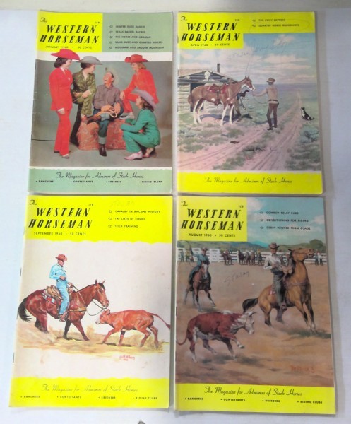 The Western Horseman Magazine – Lot of 4 1960 - January April September & August for sale